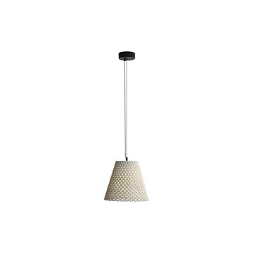 Clarus LED Pendant in White Sandstone Cement by Golden Lighting