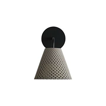 Clarus LED Outdoor Wall Sconce in Grey Cement by Golden Lighting