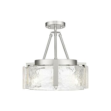 Aenon  Semi-Flush Mount in Pewter by Golden Lighting