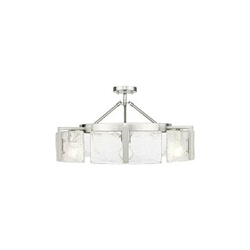 Aenon  Semi-Flush Mount in Pewter by Golden Lighting