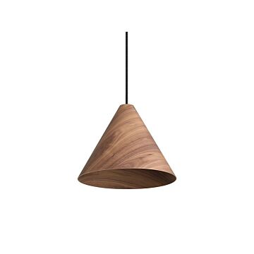 Conique  Pendant in Dark Walnut by Golden Lighting