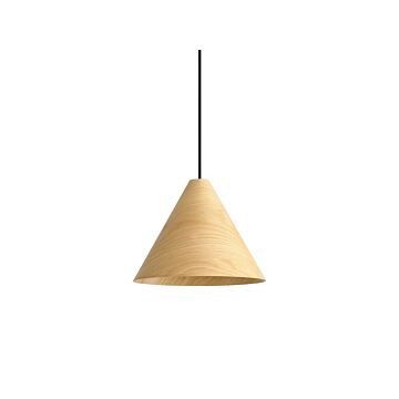 Conique  Pendant in Light Walnut by Golden Lighting