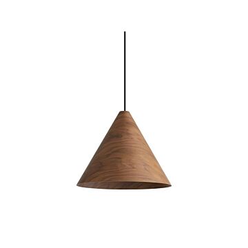 Conique  Pendant in Dark Walnut by Golden Lighting