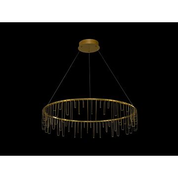 Lucerna LED Chandelier in Stainless Steel Gold by Golden Lighting