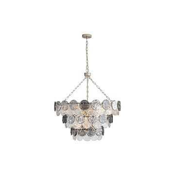 Cascada  Pendant in Aegean Silver by Golden Lighting
