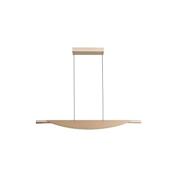 Luma LED Linear Pendant in French Gold by Golden Lighting
