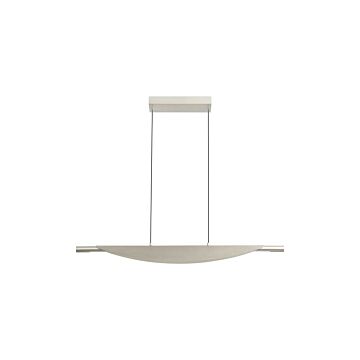 Luma LED Linear Pendant in Sand Nickel by Golden Lighting