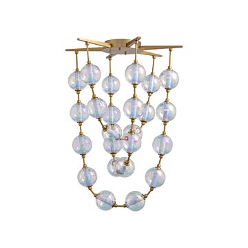 Pearla LED Pendant in Brushed Champagne Bronze by Golden Lighting