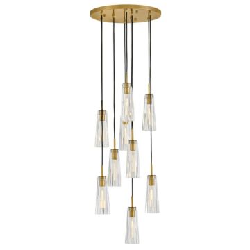 Cosette LED Pendant in Heritage Brass by Fredrick Ramond