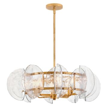 Seraphina LED Chandelier in Distressed Brass by Fredrick Ramond