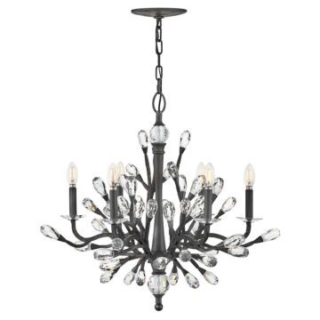 Eve LED Chandelier in Brushed Graphite by Fredrick Ramond