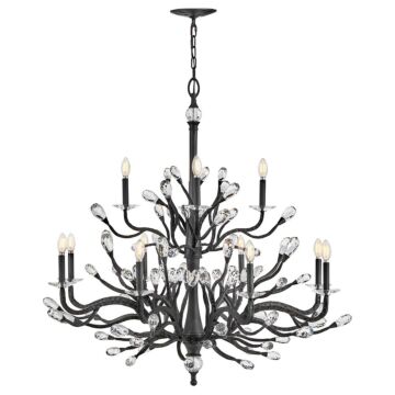 Eve LED Chandelier in Brushed Graphite by Fredrick Ramond