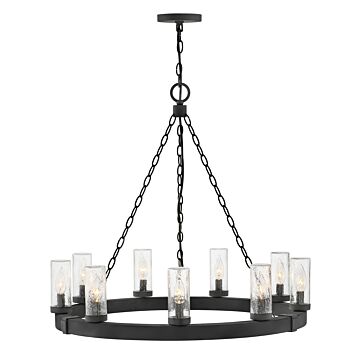 Sawyer LED Chandelier in Black by Hinkley