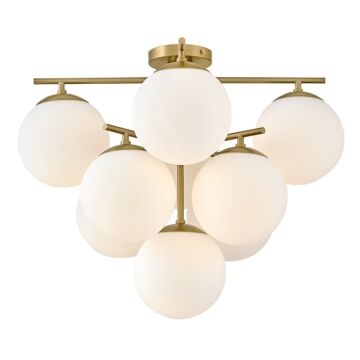 Julep LED Flush Mount in Lacquered Brass by Lark
