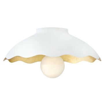 Darla LED Flush Mount in Textured Plaster by Lark