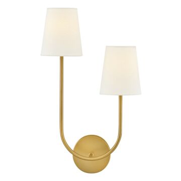 Cora LED Wall Sconce in Lacquered Brass by Lark