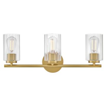 Leta LED Bathroom Vanity Light in Lacquered Brass by Lark