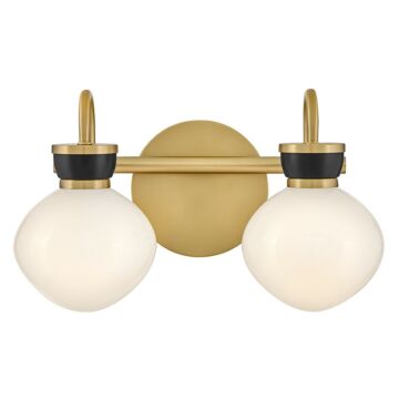 Lucy LED Bathroom Vanity Light in Lacquered Brass by Lark