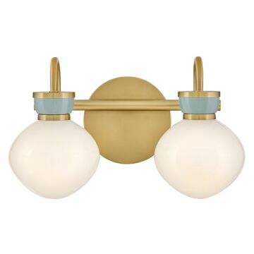 Lucy LED Bathroom Vanity Light in Lacquered Brass by Lark