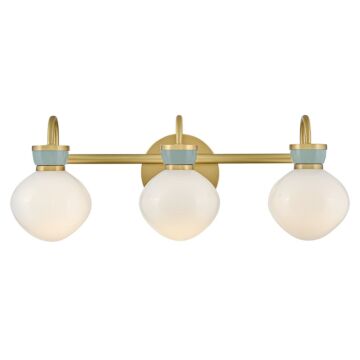 Lucy LED Bathroom Vanity Light in Lacquered Brass by Lark
