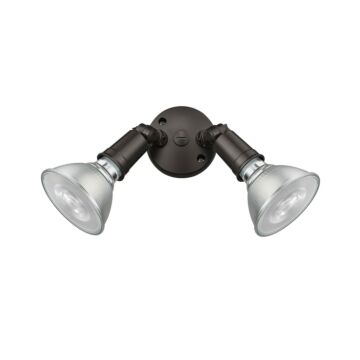 TwoLightSecurityFloodLightinPowderCoatedBronzebyMillennium
