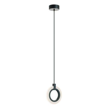 Halo LED Pendant in Black by AFX Lighting