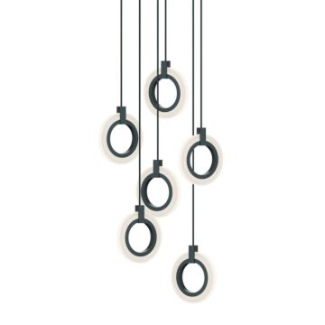 Halo LED Pendant in Black by AFX Lighting