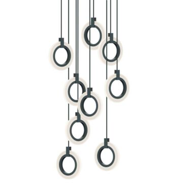 Halo LED Pendant in Black by AFX Lighting
