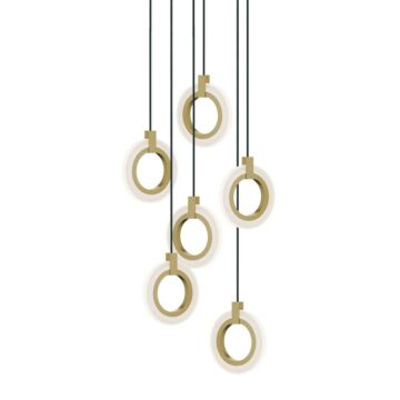 Halo LED Pendant in Light Antique Brass by AFX Lighting