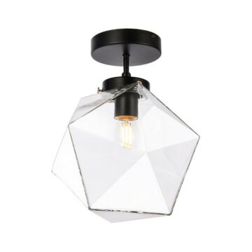Lawrence  Flush Mount in Black by Elegant Lighting