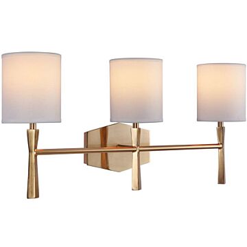 Chatham Three Light Vanity in Satin Brass by Craftmade