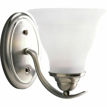 Trinity 1-Light Bathroom Vanity Light in Brushed Nickel