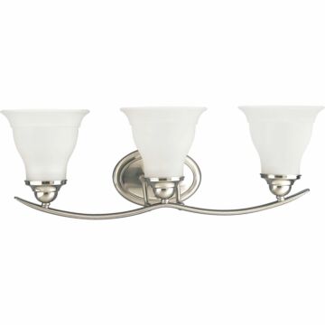 Trinity 3-Light Bathroom Vanity Light Bracket in Brushed Nickel