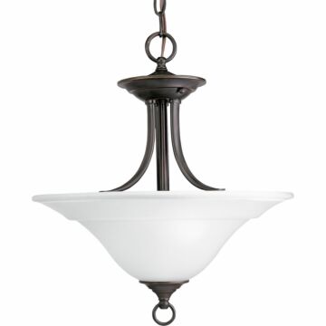 Trinity 2-Light Semi-Flush Mount in Antique Bronze