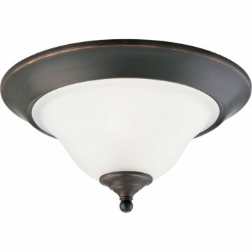 Trinity 2-Light Flush Mount in Antique Bronze
