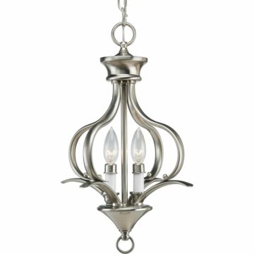 Trinity 2-Light Foyer Pendant in Brushed Nickel