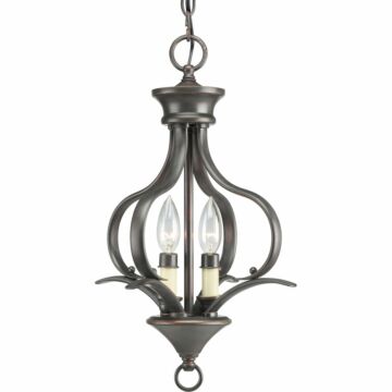 Trinity 2-Light Foyer Pendant in Antique Bronze