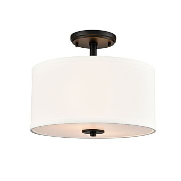 Guyten  Semi-Flush Mount in Matte Black by Millennium Lighting