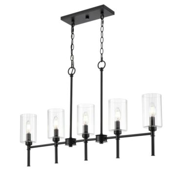Chastine  Chandelier in Matte Black by Millennium Lighting