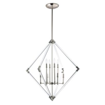 Lucent Eight Light Pendant in Polished Nickel by Maxim