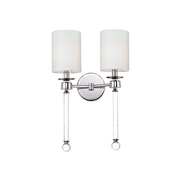 Lucent Two Light Wall Sconce in Polished Nickel by Maxim