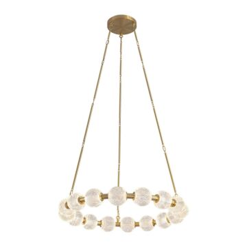 Marni LED Chandelier in Natural Brass by Alora