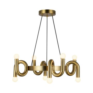Sadie  Chandelier in Brushed Gold by Alora
