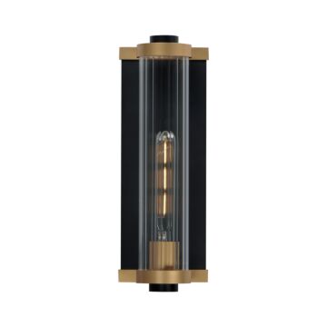 Opulent One Light Outdoor Wall Sconce in Black   Antique Brass by Maxim