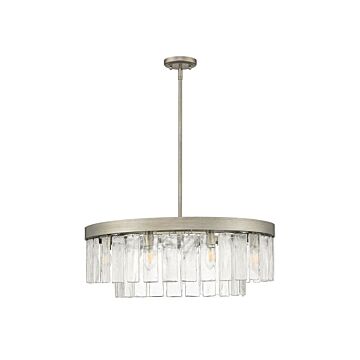 Ciara  Chandelier in Peruvian Silver by Golden Lighting