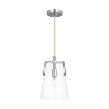 Crofton  Pendant in Brushed Nickel by Visual Comfort Studio