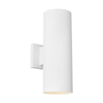 Outdoor Cylinders  Wall Lantern in Outdoor Textured White by Visual Comfort Studio
