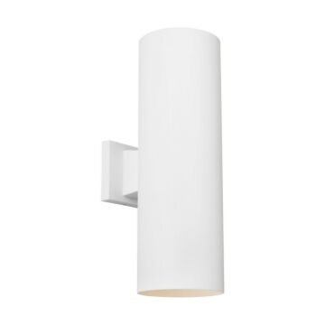 Outdoor Cylinders  Wall Lantern in Outdoor Textured White by Visual Comfort Studio