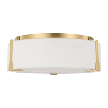 Bergen  Flush Mount in Burnished Brass by Visual Comfort Studio