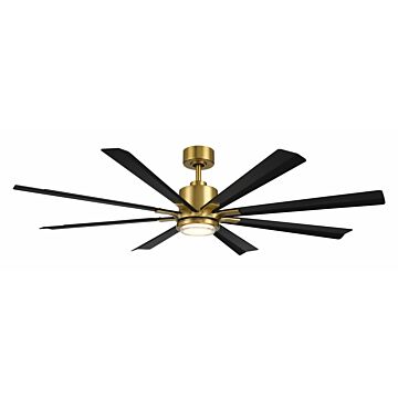 Size Matters 65" Ceiling Fan in Soft Brass Matte Black by Modern Forms